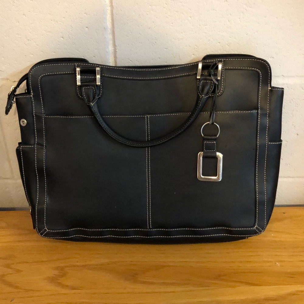 Franklin Covey leather laptop briefcase bag